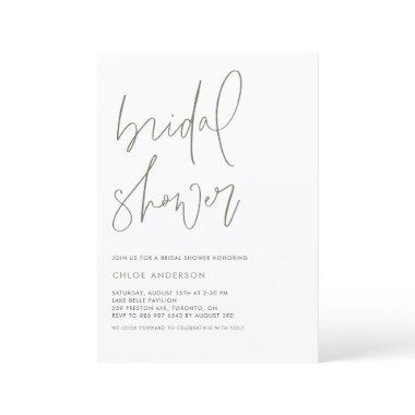 Taupe Green Handwritten Script