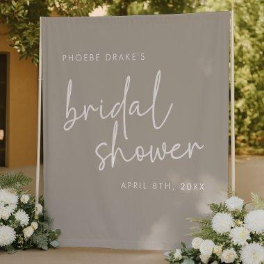Taupe Minimalist Script  Backdrop