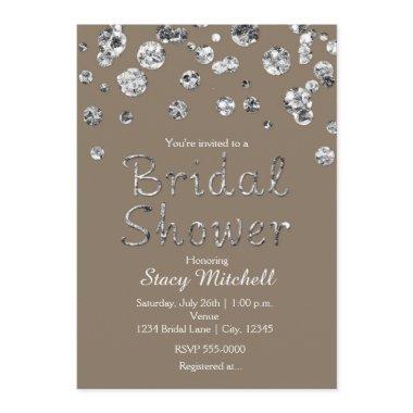 Taupe Silver Glitter Glam