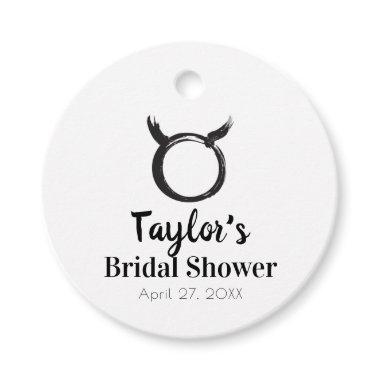 Taurus Bull Zodiac Spring Astrology Bridal Shower Favor Tags