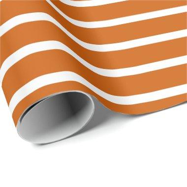 Tawny White Horizontal Striped Wrapping Paper