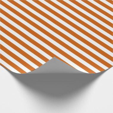 Tawny White Simple Horizontal Striped Wrapping Paper
