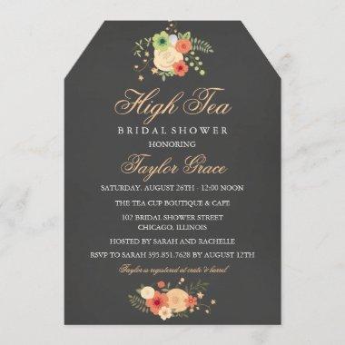 Tea Bag High Tea Bridal Shower Invitations