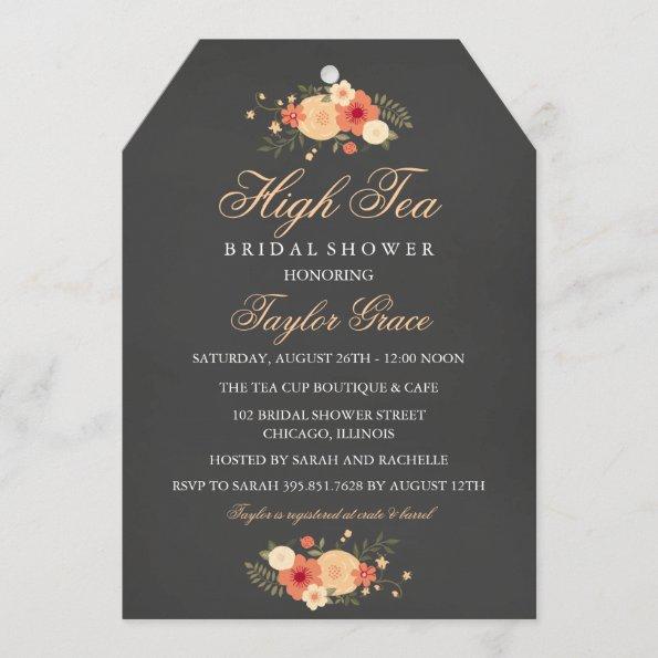Tea Bag High Tea Bridal Shower Invitations