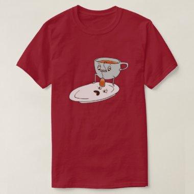 Tea Bagger Cup and Plate Kitchen Humor Sunday T T-Shirt