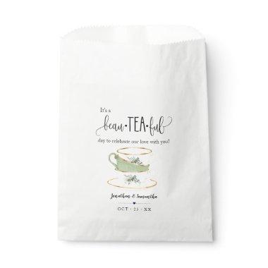 Tea Favor Bags greenery eucalyptus wedding bag
