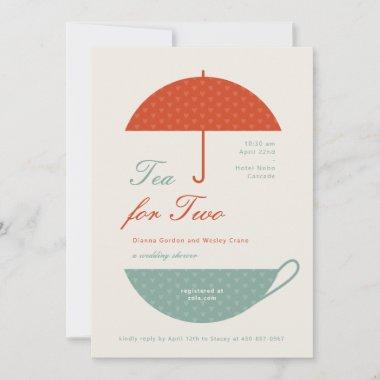 Tea for Two Wedding Shower Invitations