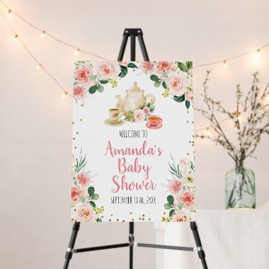 Tea Party Baby Shower Welcome Foam Board