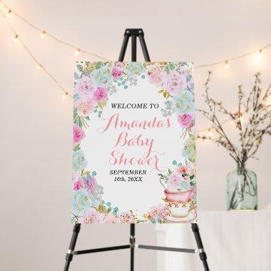 Tea Party Baby Shower Welcome Foam Board