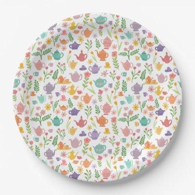 Tea Party Bridal Easter Birthday Spring Floral Paper Plates
