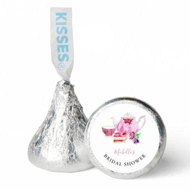 Tea Party Bridal Shower Dusty Rose Floral Pink Hershey®'s Kisses®