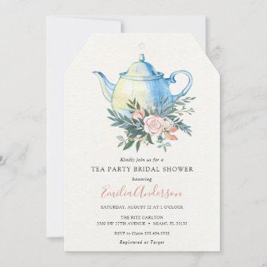 Tea Party Bridal Shower Invitations