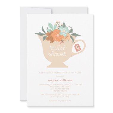 Tea Party Bridal Shower Invitations