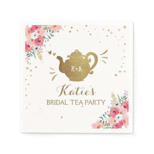 Tea party Bridal shower Paper Napkins Bridal tea