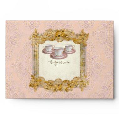Tea Party Bridal Shower Royal Versailles Palace Envelope