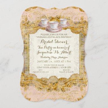 Tea Party Bridal Shower Royal Versailles Palace Invitations