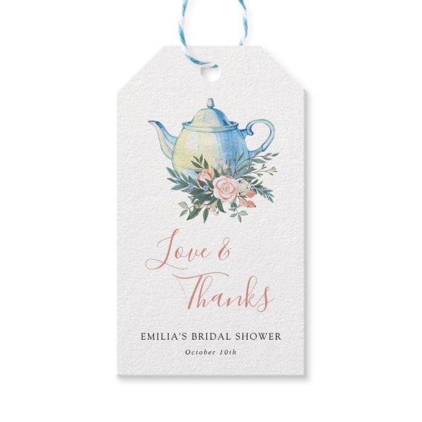 Tea Party Bridal Shower Thank you Gift Tags