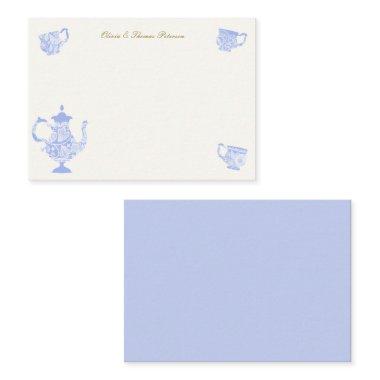 Tea Party Chinoiseries Lace Script  Note