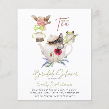 Tea Party Invitations for Bridal Shower Budget