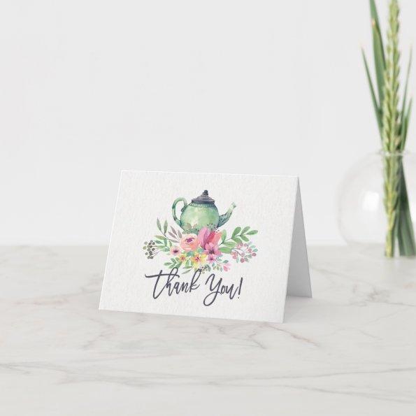 Tea Party Shower Thank You Note