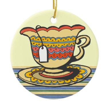 Tea Time Ceramic Ornament