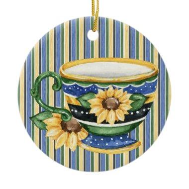 Tea Time Ceramic Ornament