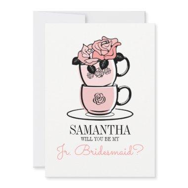 Tea Will You Be My Junior Bridesmaid Invitations