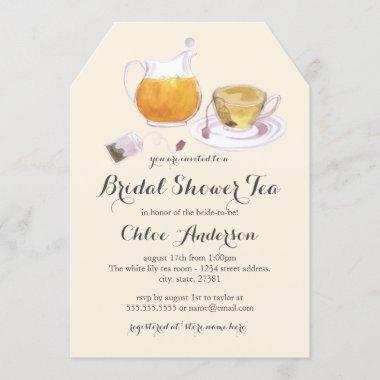 Teacup Sweet Bridal Shower Tea Party Invite