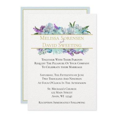Teal Blue Bouquet Tradition Wedding Suite Ceremony
