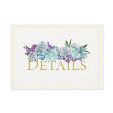 Teal Blue Bouquet Wedding Suite Reception Details Enclosure Invitations