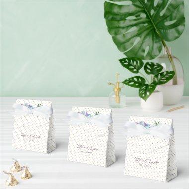 Teal Blue Bouquet Wedding Suite Reception Party Favor Boxes