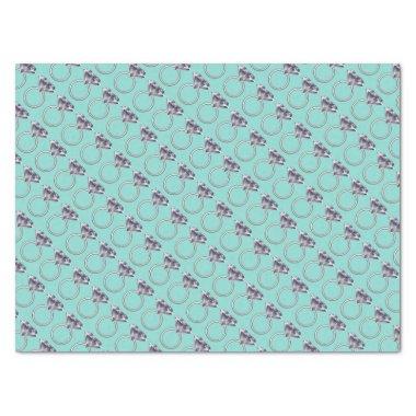 Teal Blue I'm Engaged Diamond Ring Tissue Paper