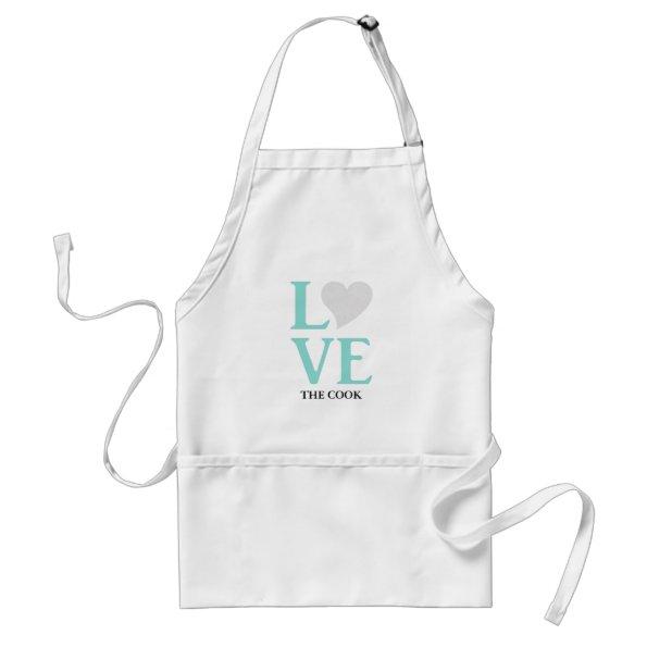 Teal Blue Wedding Love The Cook Party Apron