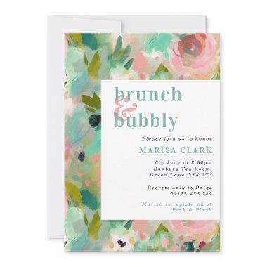 Teal & Blush Floral Brunch & Bubbly