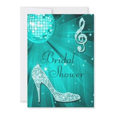 Teal Disco Ball and Sparkle Heels