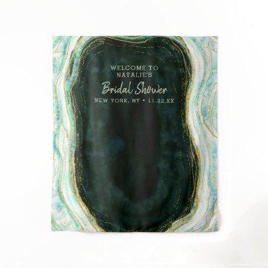 Teal Green Agate Bridal Shower Photo Prop Backdrop