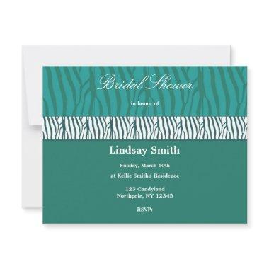 Teal Green Bridal Shower Invitations