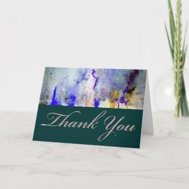 Teal Mist Champagne Thank You Invitations