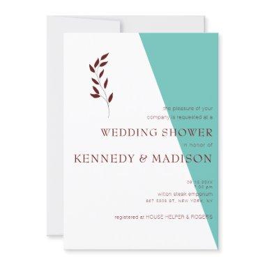 Teal Monogram 💍 Modern Geometric