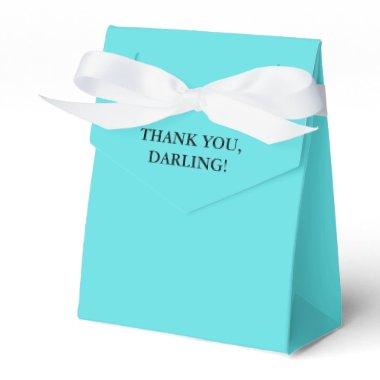 Teal Thank You Darling Favor Box