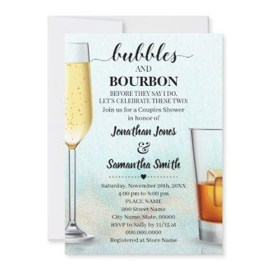 Teal with Gold Bubbles & Bourbon Ocean Shower