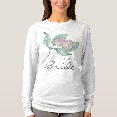 TEAM BRIDE BLUE GREEN WATERCOLOUR FOLIAGE OLIVE T-Shirt