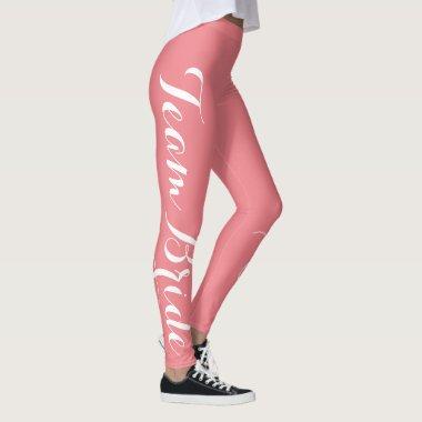 Team Bride bridal party leggings for bridesmaids