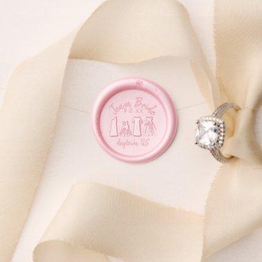 Team Bride Bridal Shower Bachelorette Party Gowns Wax Seal Stamp