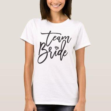 Team Bride Diamond Bridal Party Wedding T-shirt