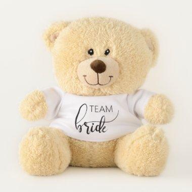 Team Bride Elegant Minimalist Bear Stuffed Animal