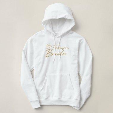 Team Bride - Gold faux foil hoodie
