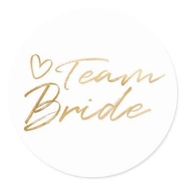 Team Bride - Gold faux foil sticker