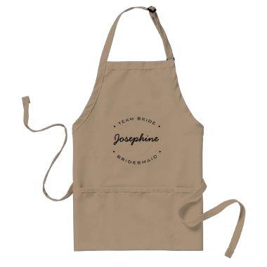 Team Bride Personalized Bridesmaid Adult Apron