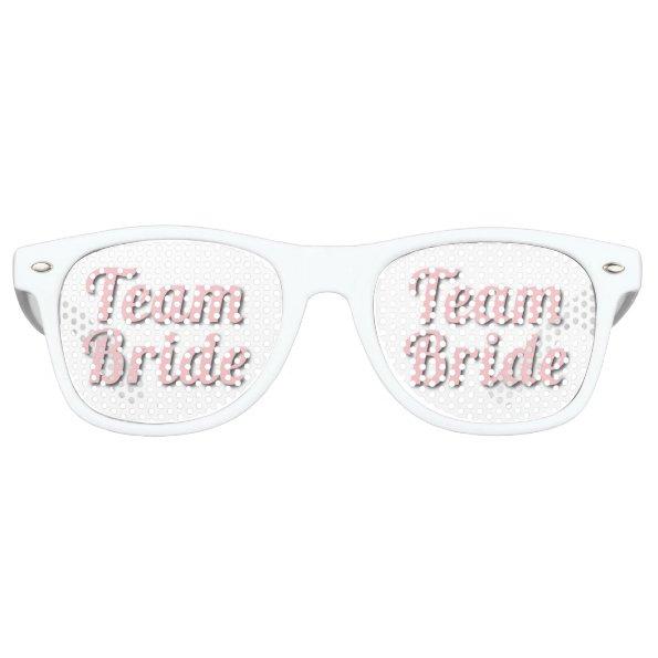 Team Bride Pink Shadow Retro Sunglasses